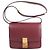 Céline Celine Classic Box Small Shoulder Bag em couro Burgundy Bordeaux
