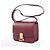 Céline Celine Classic Box Small Shoulder Bag em couro Burgundy Bordeaux - vista 2