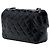 Borsa a tracolla Chanel Mini Rectangular Classic Single Flap in vernice nera Nero - vista 2