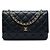 Borsa a tracolla Chanel CC Quilted Caviar Wallet on Chain Nera Nero