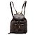 Bamboo Mini mochila Gucci em couro de bezerro castanho com cordão e bambu Marrom