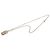 Silbernes Chanel CC Messing Stepp-Dog-Tag Anhänger Collier