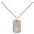 Silbernes Chanel CC Messing Stepp-Dog-Tag Anhänger Collier - Ansicht 2
