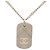Silbernes Chanel CC Messing Stepp-Dog-Tag Anhänger Collier - Ansicht 3