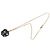 Collana con pendente Camelia smaltata nera Chanel CC placcata oro Nero
