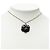 Collana con pendente Camelia smaltata nera Chanel CC placcata oro Nero - vista 6