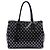 Borsa Galleria Double Zip in vitello con occhielli Prada Large City Nera Nero