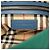 Sac messenger Burberry Large Tricolor en nylon et cuir Vert - vue 5