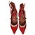 Décolleté Valentino Garavani in pelle rossa borchiate Rosso