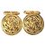 Abotoaduras Chanel em metal dourado