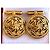 Abotoaduras Chanel em metal dourado - vista 2