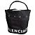 Balenciaga Borsa a Secchiello in Tela Nera Logo Nero