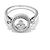 Anel Chopard Happy Diamonds em Ouro Branco 18K e Diamantes Prata