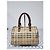 Borsa a mano Burberry Haymarket Check Marrone Beige - vista 3