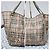 Burberry Bolso Tote Canterbury Haymarket Check con Tachuelas - Beige/Gris - vista 8