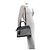 Prada Mala Tote Medium Esplanade em Couro Saffiano Cinza/Preto - vista 12