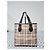 Burberry Borsa Tote Small Regent Haymarket Check Marrone Beige - vista 11