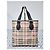Burberry Borsa Tote Small Regent Haymarket Check Marrone Beige - vista 3
