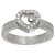 Anel Chopard Happy Diamond Heart em Ouro Branco 18K Prata - vista 3