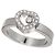 Anel Chopard Happy Diamond Heart em Ouro Branco 18K Prata - vista 5