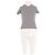 Autre Marque Top ajustado cinza de viscose Damson Madder