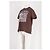 T-shirt Ganni marrone in cotone - vista 4