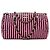 Chanel Handtasche aus rosa-schwarz gestreiftem Stoff Pink