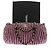 Chanel Handtasche aus rosa-schwarz gestreiftem Stoff Pink - Ansicht 10