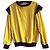 Sweatshirt Charles Jourdan amarela e preta Preto Amarelo