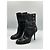 Christian Dior Stivaletti Dior in pelle nera con tacco alto e charm Nero - vista 2