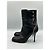 Christian Dior Stivaletti Dior in pelle nera con tacco alto e charm Nero - vista 3