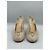 Timeless Décolleté Slingback Chanel in tessuto beige - vista 3