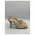 Timeless Décolleté Slingback Chanel in tessuto beige - vista 5