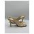 Timeless Décolleté Slingback Chanel in tessuto beige - vista 8