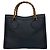 Bamboo Borsa a mano/Tote in pelle con bambù vintage GUCCI Blu navy