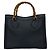 Bamboo Borsa a mano/Tote in pelle con bambù vintage GUCCI Blu navy - vista 3