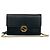 Borsa a tracolla mini portafoglio a catena in pelle con logo Interlocking G Gucci Nero