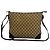 Borsa a tracolla Gucci in pelle e tela GG Pattern Marrone - vista 3