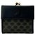 Céline Celine Vintage Macadam Triomphe Logo Leather Wallet Brown Black