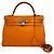 Hermès Borsa Hermes Kelly 35 in pelle Chevre Arancione