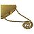 Chanel Vintage Coco Glitter Canvas Schultertasche mit Verschluss und Kette Golden - Ansicht 4