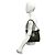 Borsa semi-one shoulder Fendi Zucca FF in canvas e pelle Marrone - vista 2