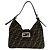 Borsa Fendi Zucca in tela e pelle marrone Nero
