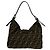 Borsa Fendi Zucca in tela e pelle marrone Nero - vista 3