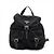 Borsa a tracolla Prada in nylon Tessuto con logo triangolare in pelle Nero