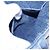 Tote Bolsa de Ombro 2-Way Prada Canapa Triangle Logo em denim Azul - vista 11