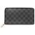 Zippy Louis Vuitton Damier Graphite Long Wallet Black