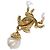 Collier Chanel 96A Coco Mark Turnlock à double rang de perles baroques Doré - vue 5