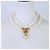 Collier Chanel 96A Coco Mark Turnlock à double rang de perles baroques Doré - vue 9