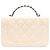Chanel Schultertasche aus weißem Lammleder - Ansicht 3